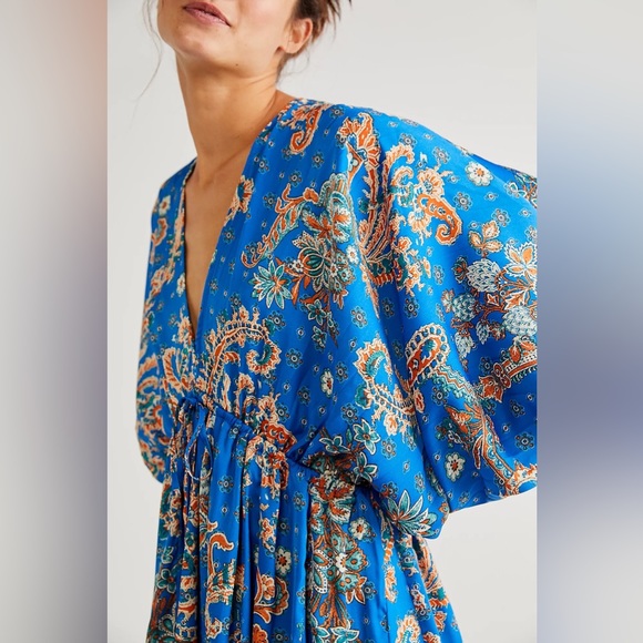 🎉LAST PIECE🎉Printed Arzel Mini Dress in Botanical Combo Free People - Picture 2 of 8